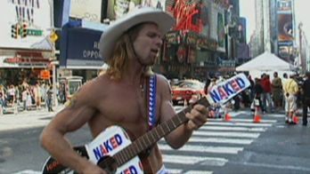 Naked Cowboy chased off by NYC protesters who say he was 'antagonizing' at City Hall